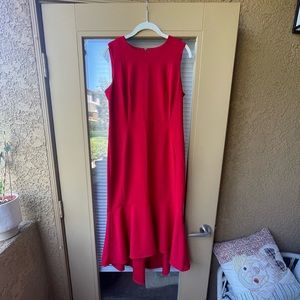 EUC, Calvin Klein Mermaid Red Dress, Size 10